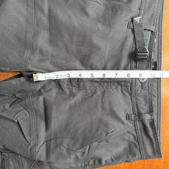 Prana Stretch Zion Hiking Pants Mens 30x34 Black Nylon Cargo Outdoor - Picture 12 of 13
